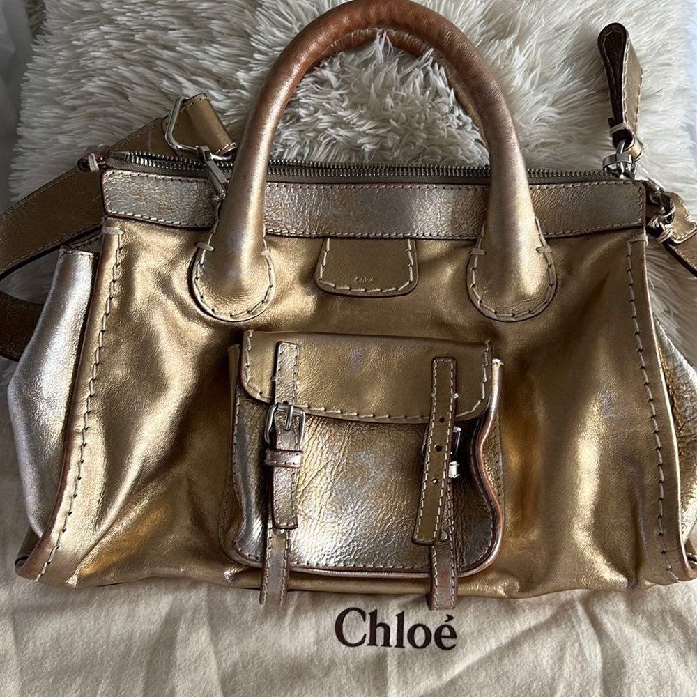 COPY - Chloe Edith Bag - in very good condition, very clean . Is distressed gold